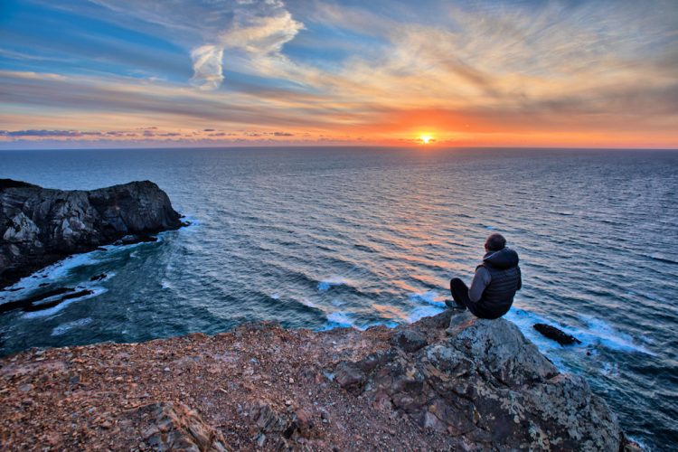 Even serious mountain bikers must stop to view the Algarve sunset