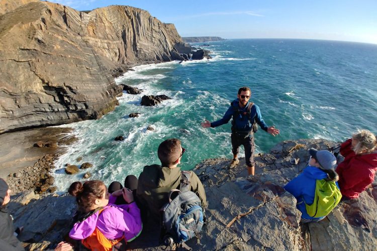 An AltaVista guided coasteering tour along the coastline near Sagres