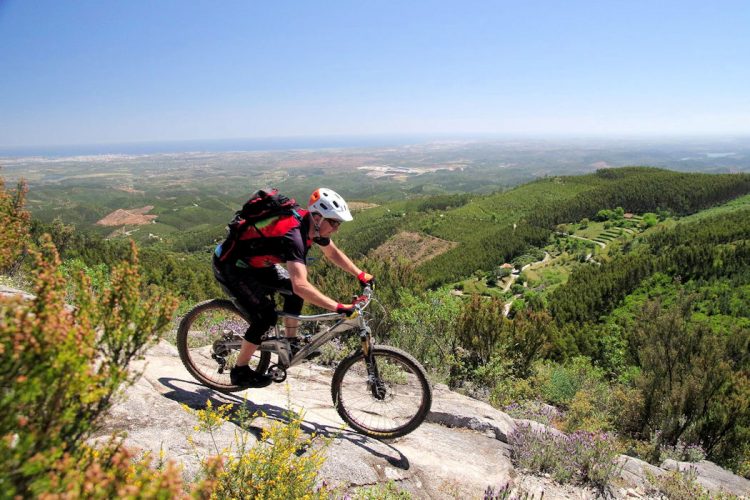 An Ocean Villas guest cycling in the Costa Vicentina National Park