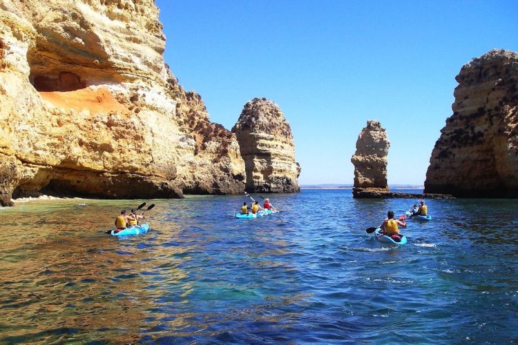An Ocean Villas guided Kayak tour of natural rock formations