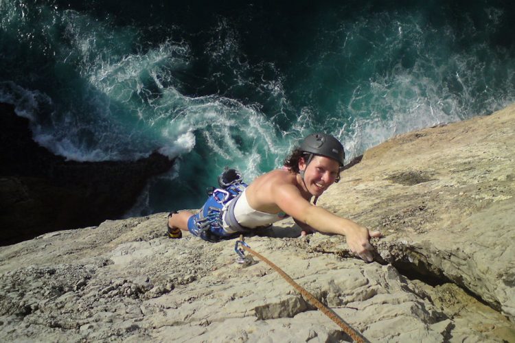 Sea cliff climbing is a fabulous way to see the hidden Algarve