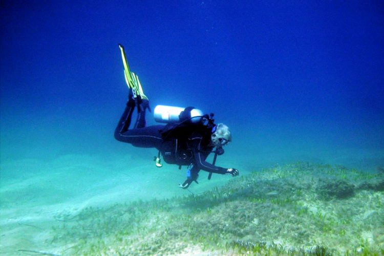 An Ocean Villas Scuba diver taking a Dive Master course