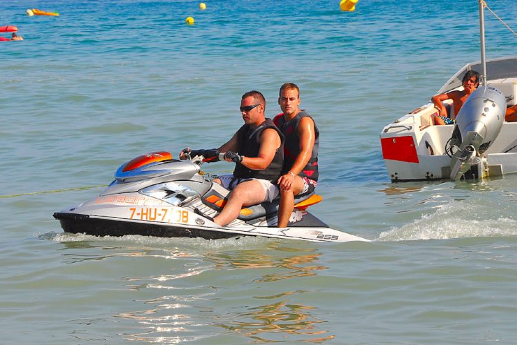 Go solo or team up with a friend in Luz on a jet ski. What a thrill.