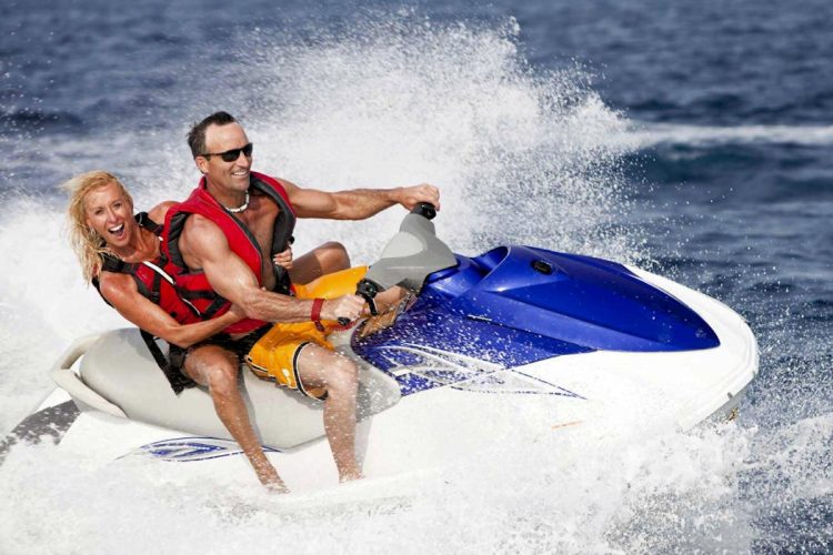 Jetski (5) jpg Two excited AltaVista guests try a jet ski in Luz near Lagos