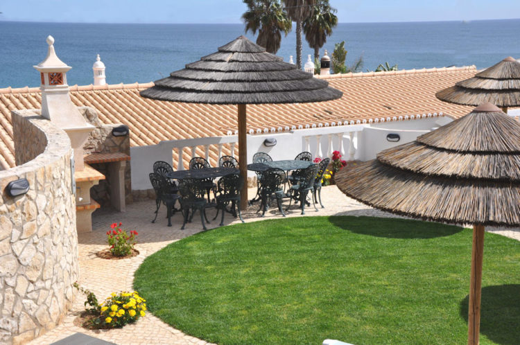 The BBQ is positioned on the terrace at Ocean Villas Luz and is within stepping distance of the gardens and swimming pool