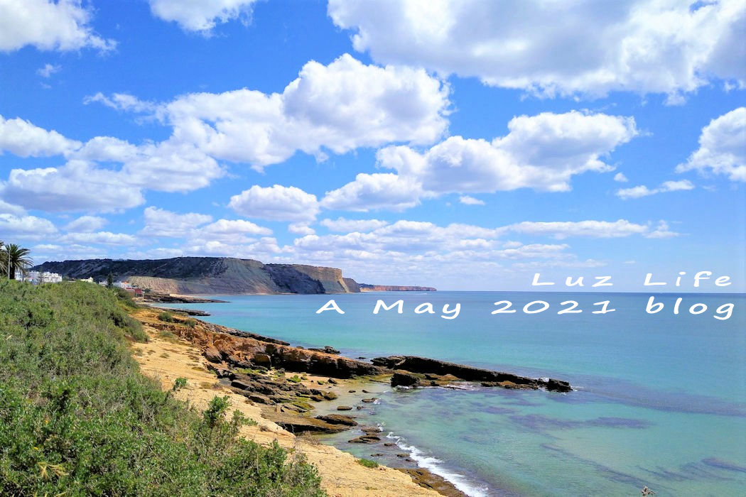 The intermittent cloud over the blue sea facing Praia da Luz